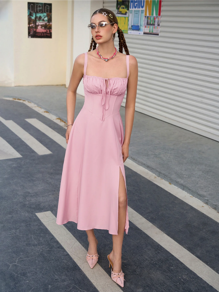 Chic Split Thigh Cami Dress