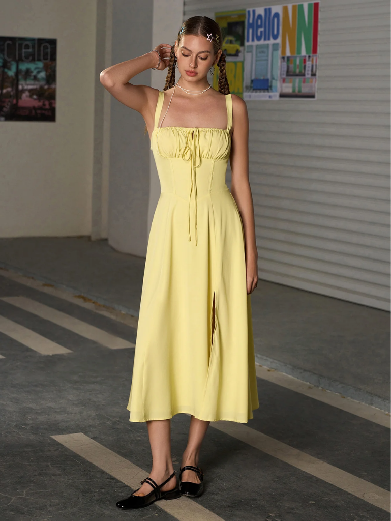 Chic Split Thigh Cami Dress