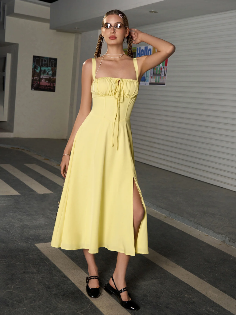 Chic Split Thigh Cami Dress