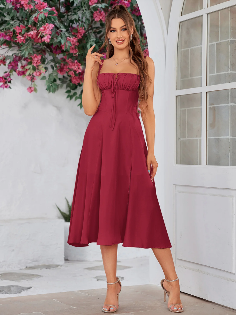 Chic Split Thigh Cami Dress