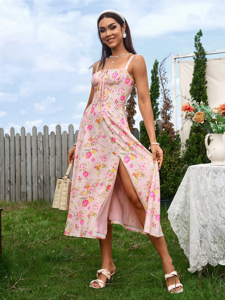 Chic Split Thigh Cami Dress