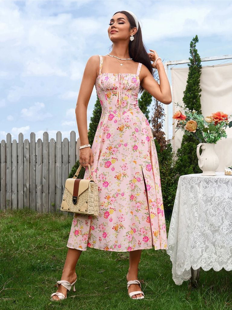Chic Split Thigh Cami Dress